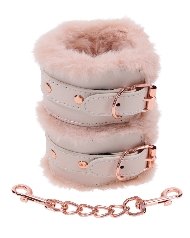 "Peaches N Creame Fur Handcuffs - Pink SS09960"