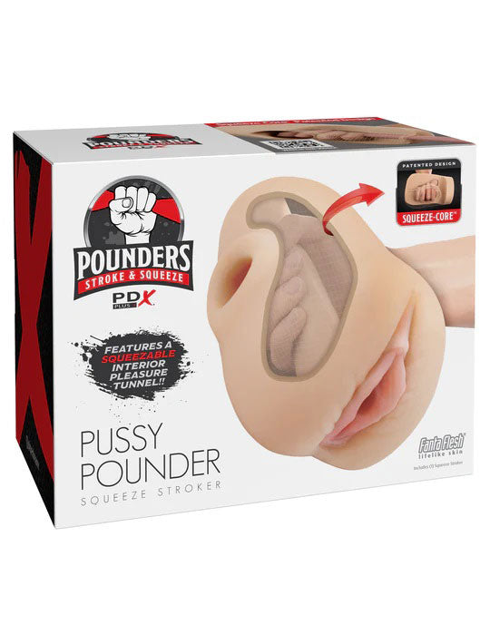 Pdx Plus Pussy Pounder Squeeze Stroker - Light