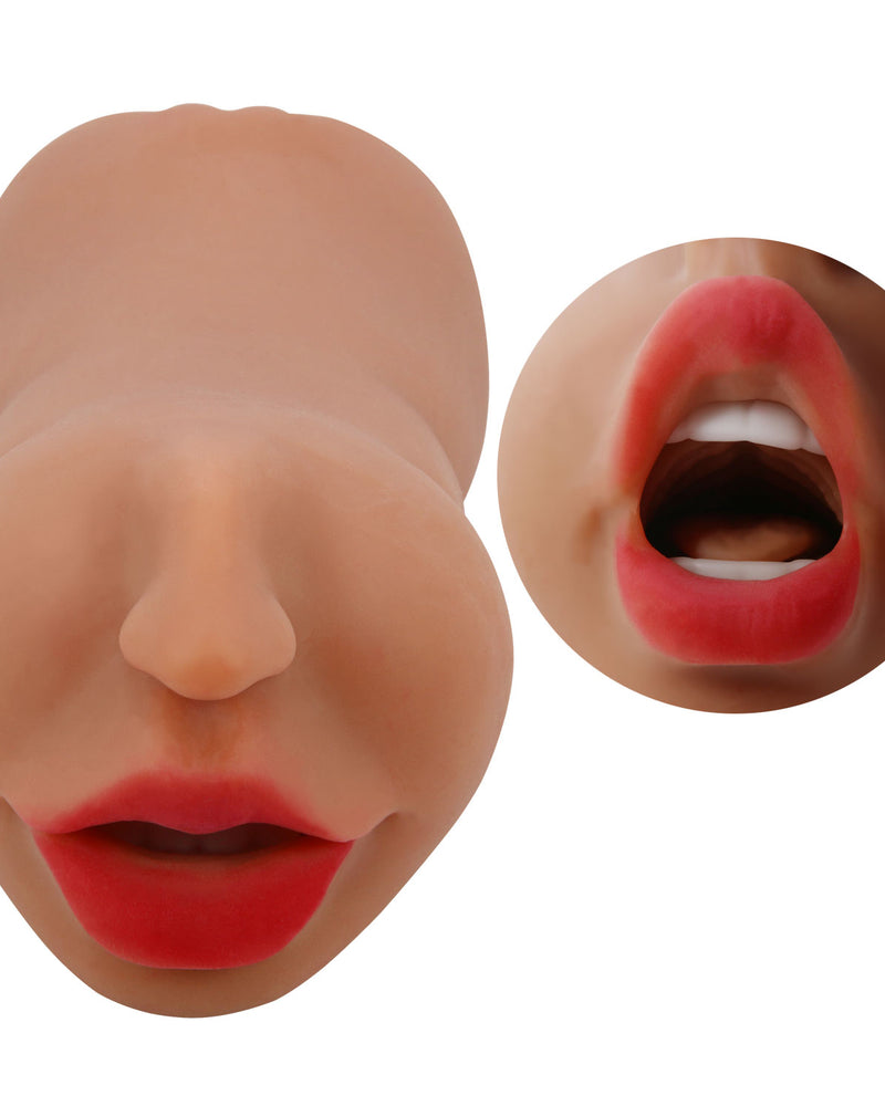 "Zoey Mouth Masturbator Sleeve - Brown BM-009241N-1"