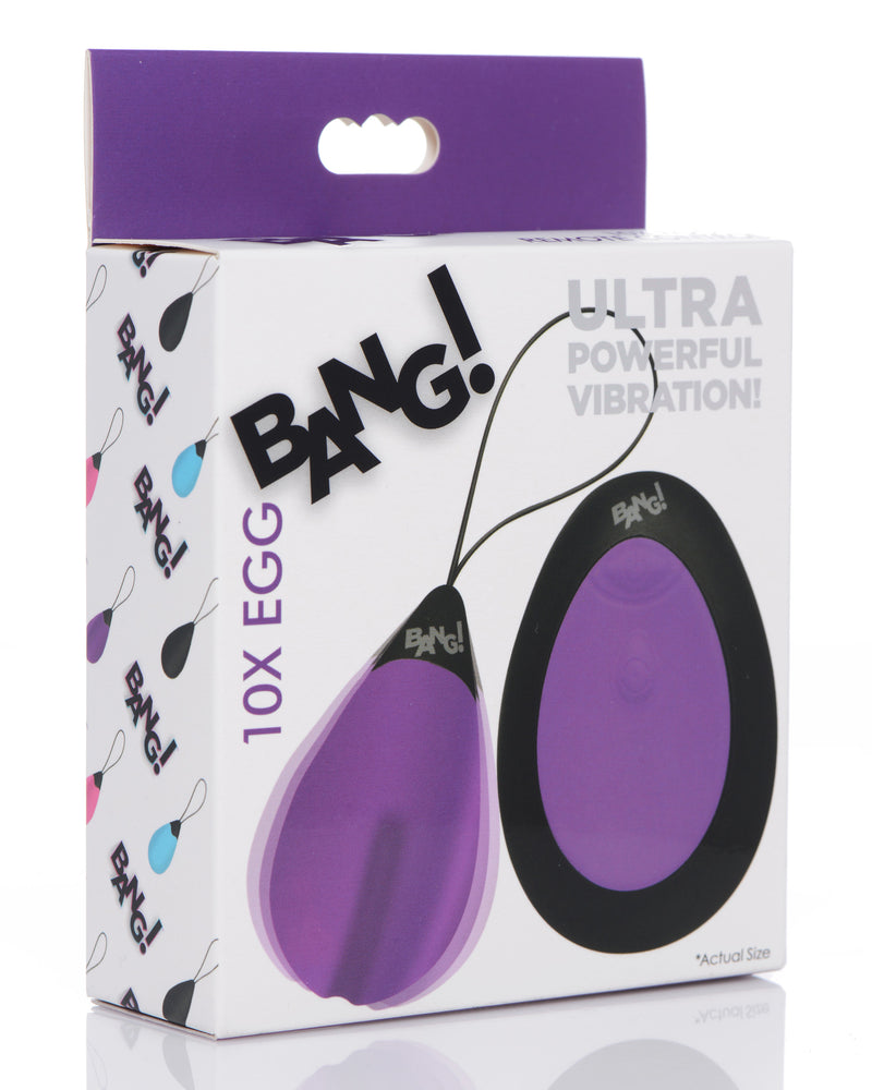 Bang - 10x Silicone Vibrating Egg - Purple