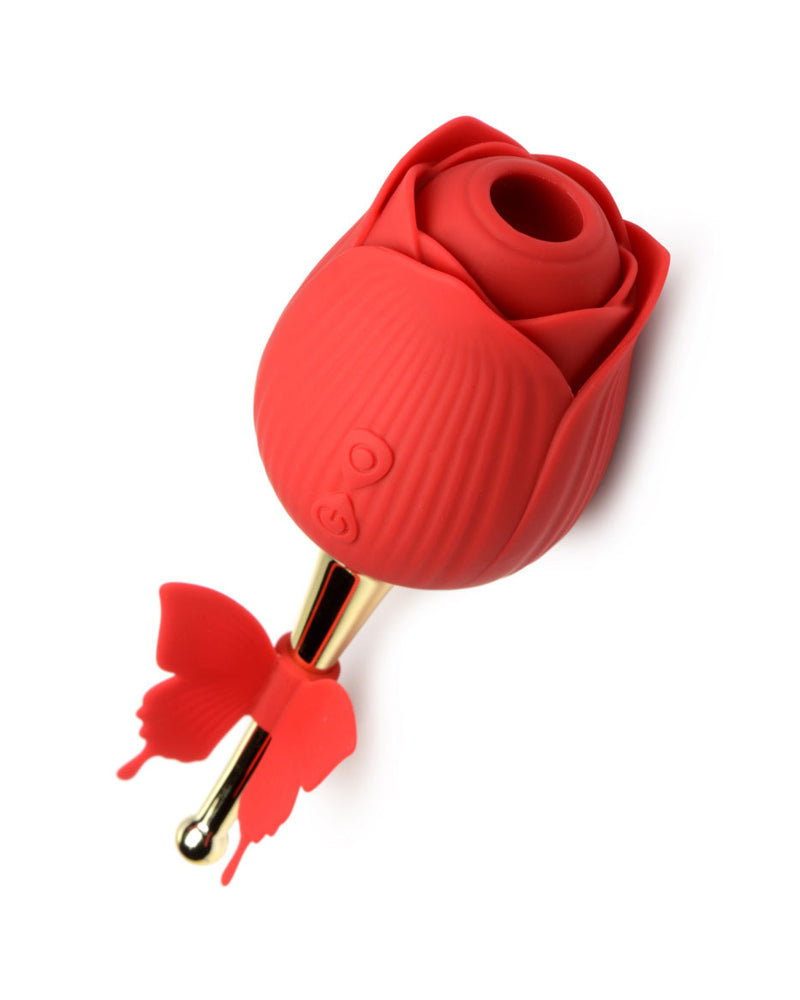 Bloomgasm Flutter Rose Sucking Rose with Butterfly Teaser - Red