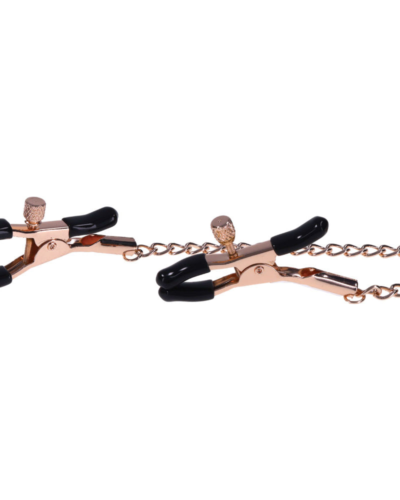 "Brat Charmed Nipple Clamps - Rose Gold SS09847"