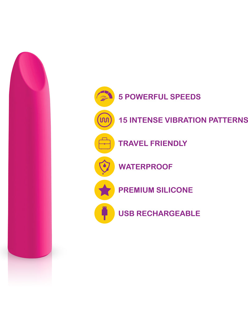 Fixation - Hot Pink - Powerful Lipstick Bullet Vibe