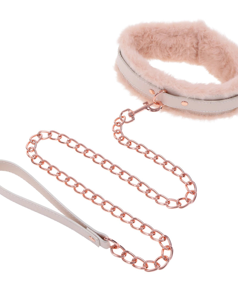 "Peaches N Creame Fur Collar and Leash - Pink SS09962"