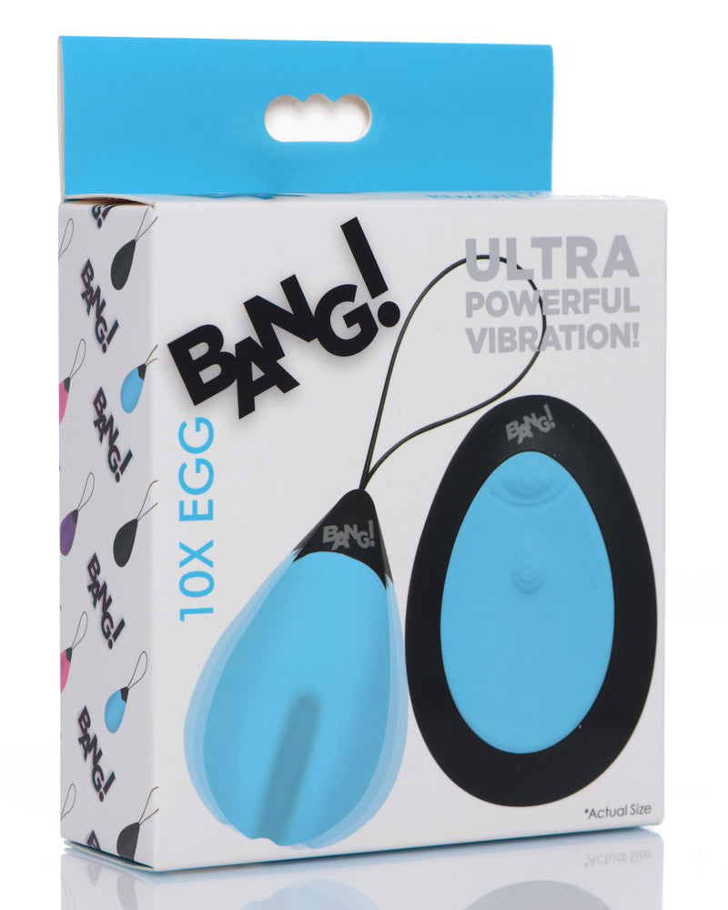 Bang - 10x Silicone Vibrating Egg - Blue