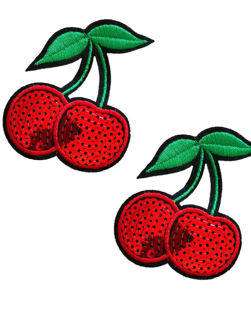 "Cherry Licious Sequin Nifty Nipztix Nipple Cover Pasties NN-SQ-CHE-NF1"