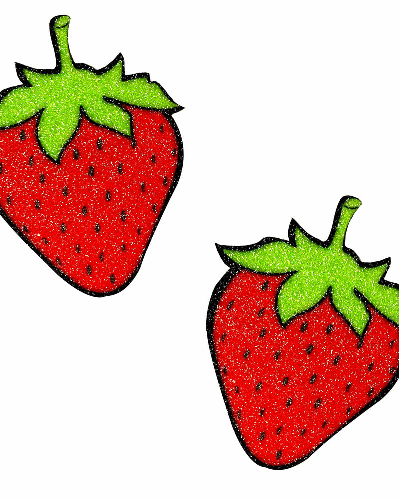 "Juicy Strawberry Glitter Nipple Cover Pasties NN-FRU-STB-NS"