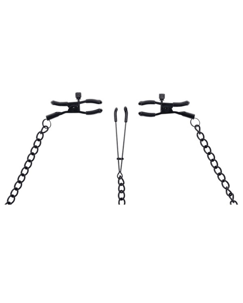 "Saffron Nipple to Clit Set - Black SS48040"