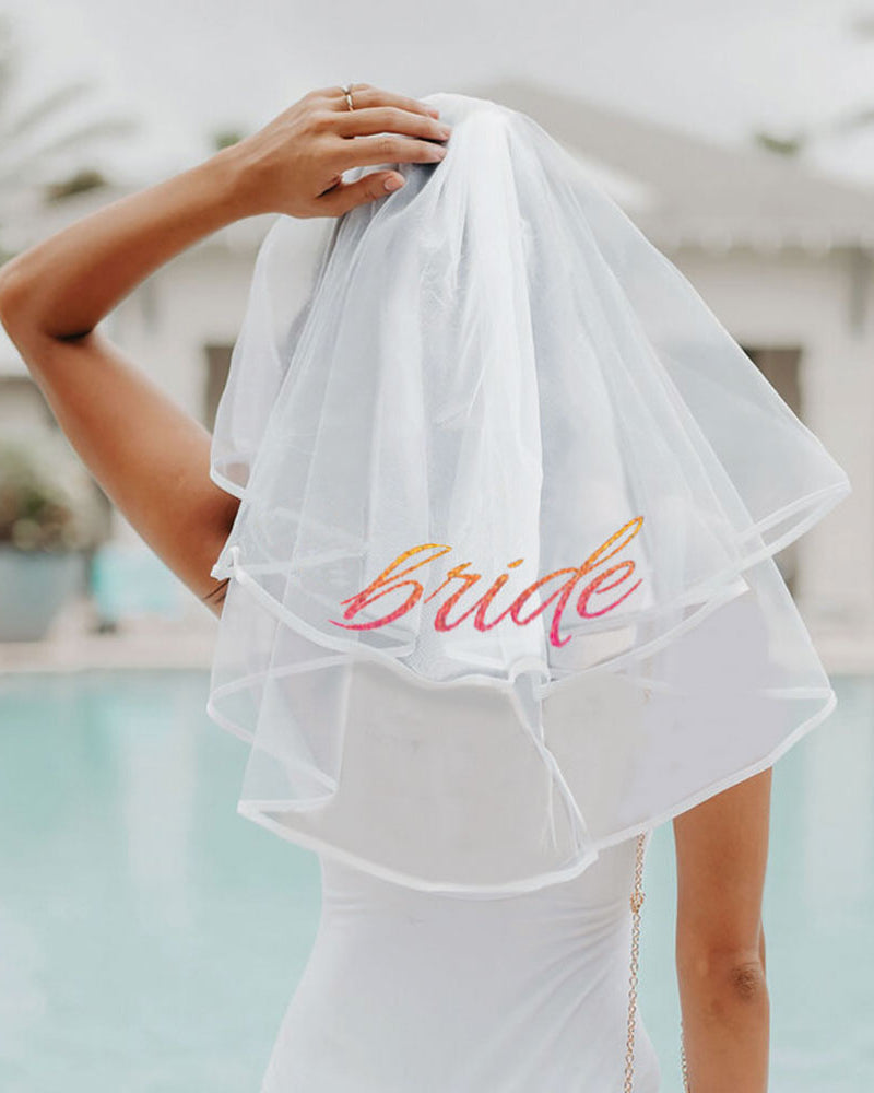 Glitterati Bride Veil - White