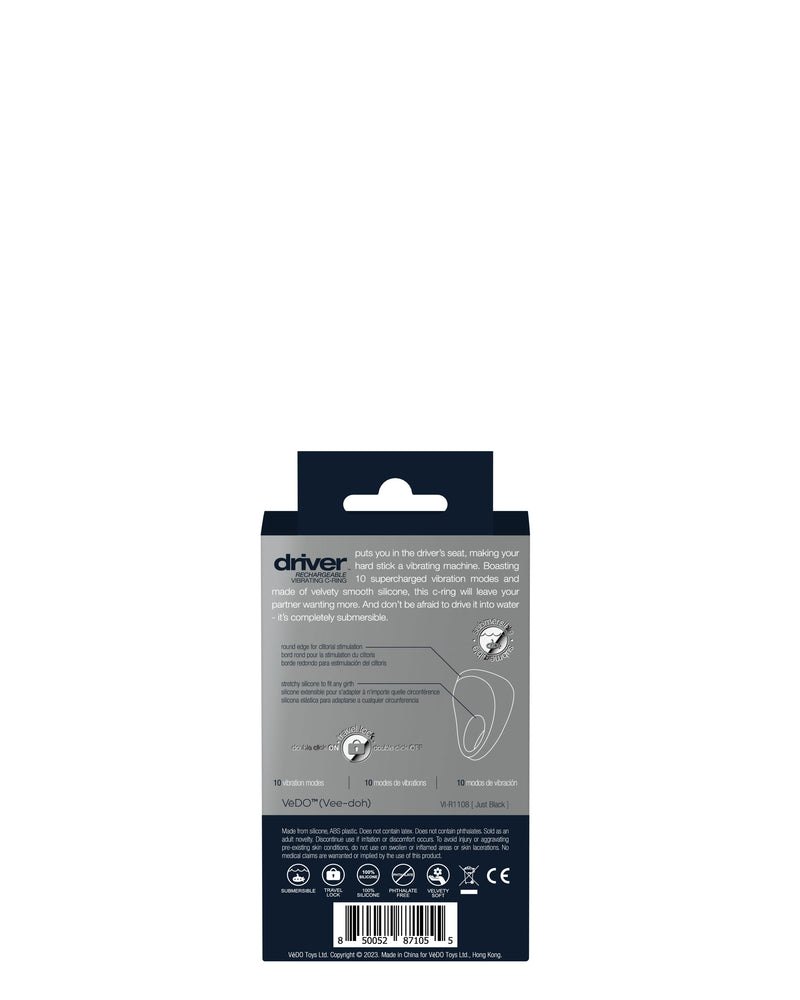 "Driver Rechargeable Vibrating C-Ring - Black VI-R1108"