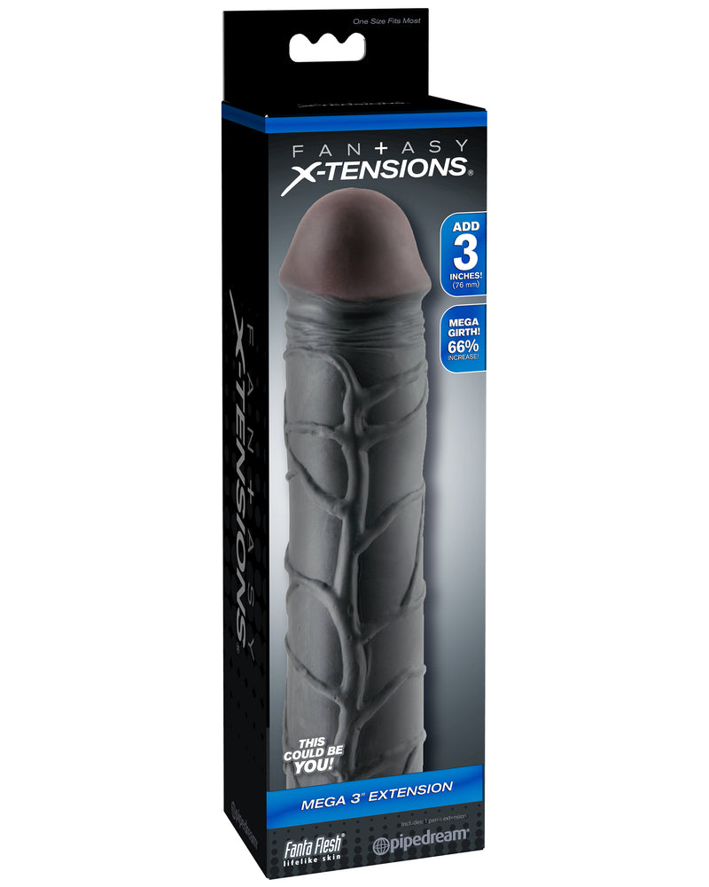 "Fantasy X-Tension Mega 3-Inch Extension - Black PD4115-23"