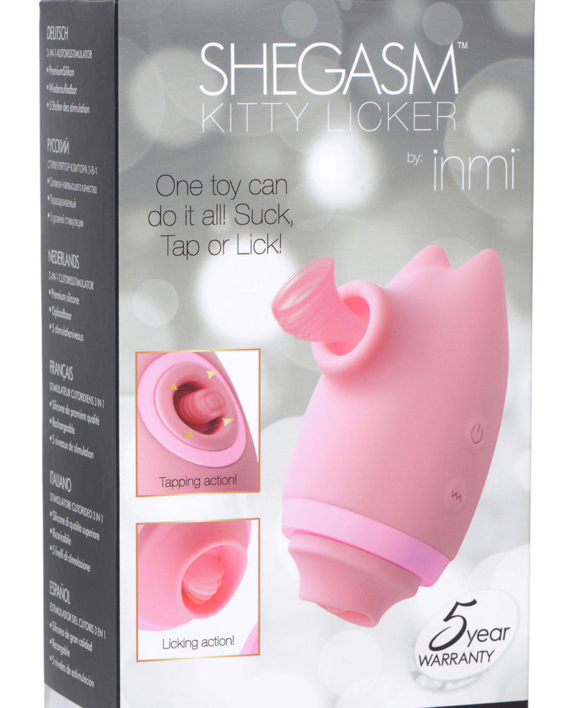 "Shegasm Kitty Licker 5x Triple Clit Stimulator - Pink INM-AG628"