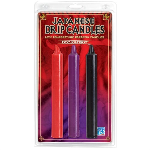 "Japanese Drip Candles Set of 3 - Assorted Colors DJ2101-01"