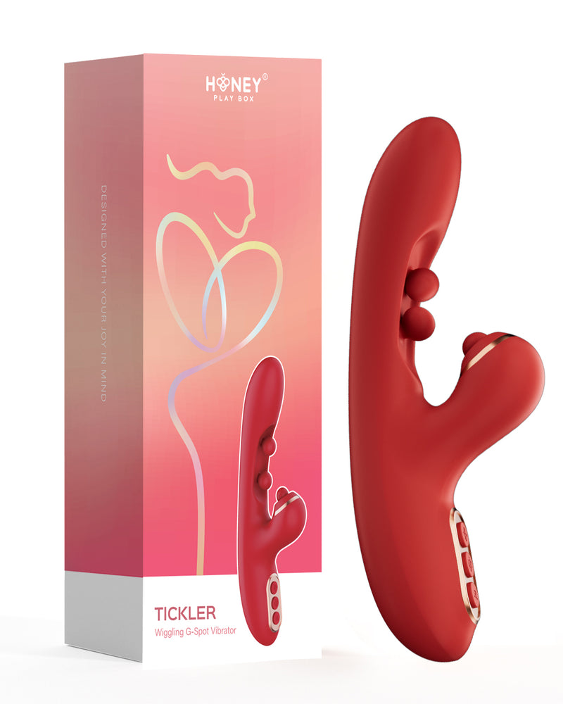 Tickler Wiggling G-Spot Vibrator - Red