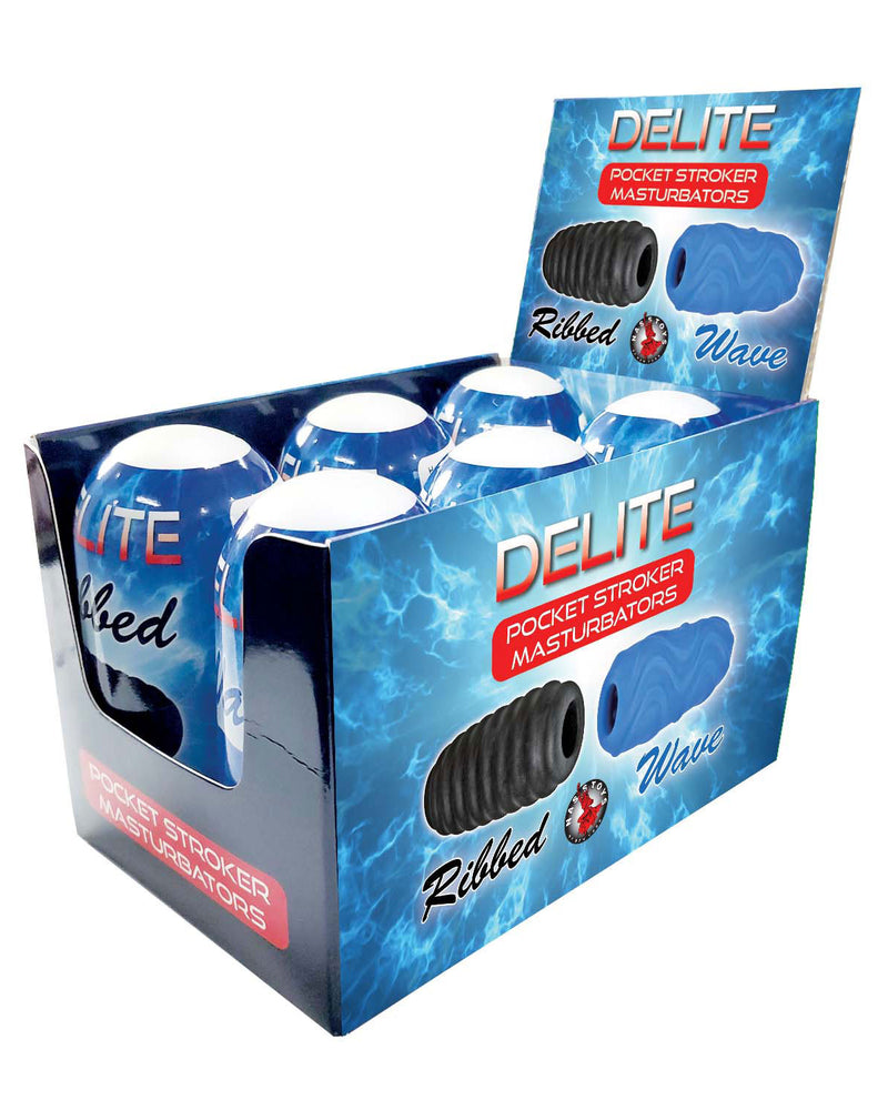 "Deelite Pocket Stocker Masturbators Display 6 Ct. NW3260"