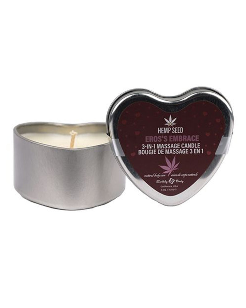 "Hemp Seed 3-in-1 Valentines Day Candle - Ero's Embrace 4 Oz EB-HSCV024B"