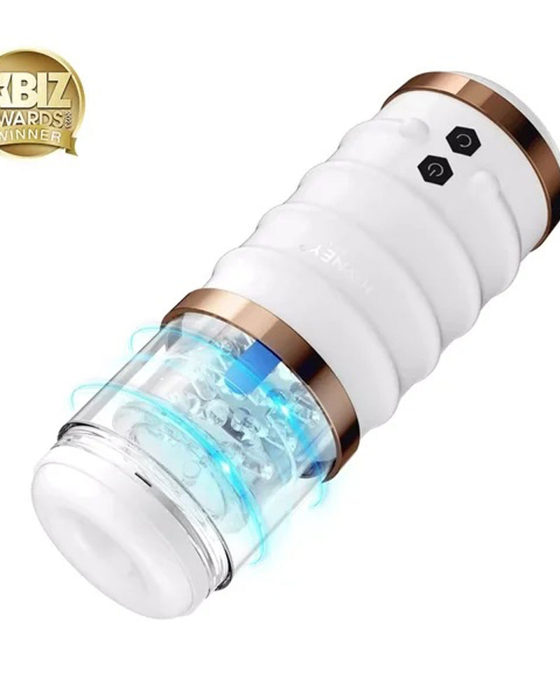 "Warrior Thrusting Male Masturbator - White H-AC-22-868WH"