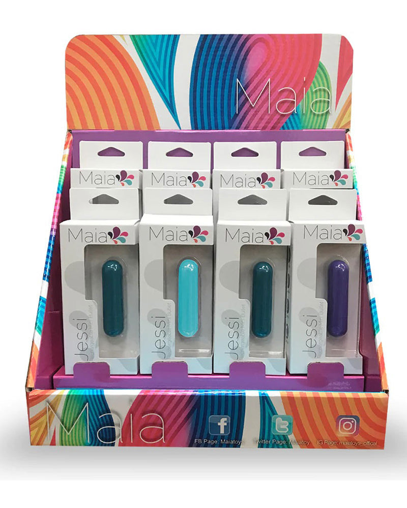 "Jessi 8 Pc Display Mini Rechargeable Bullet MTAC-004"