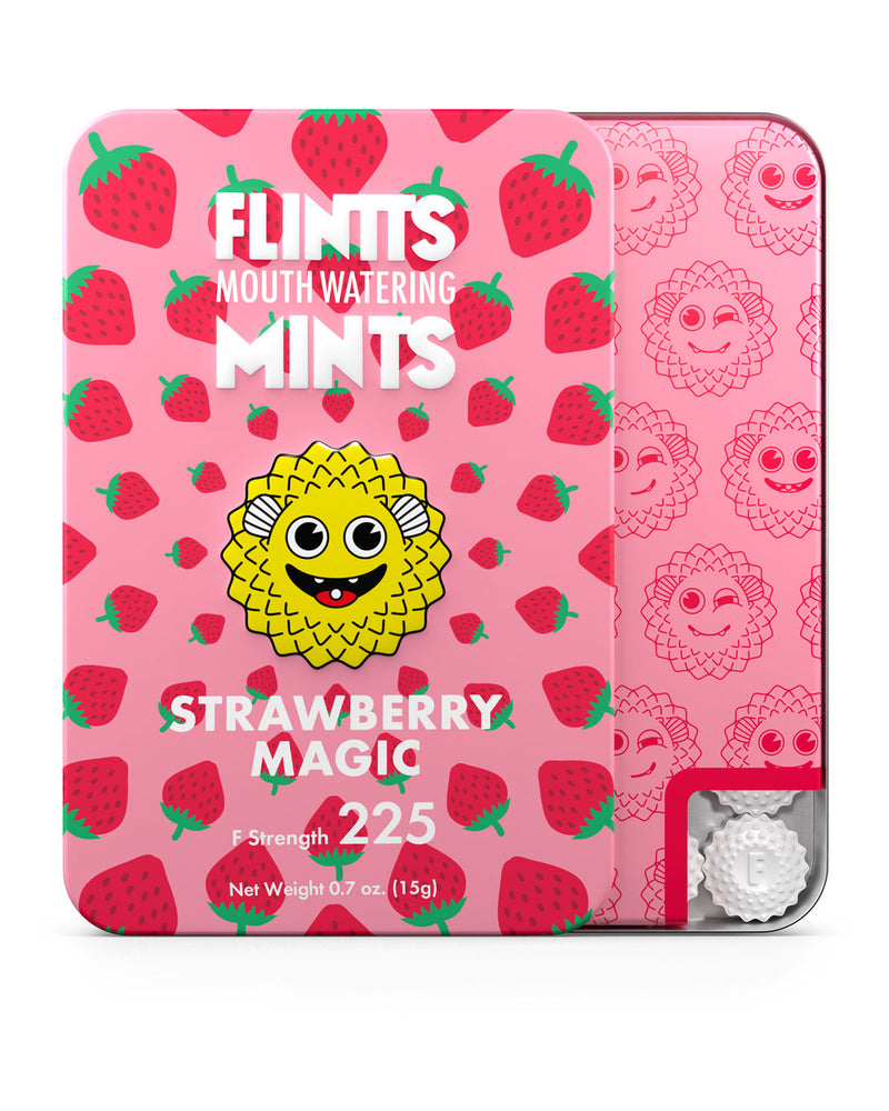"Flintts Mouth Watering Mints Strawberry Magic - F-Strength 225 FM-STRAWBERRY"