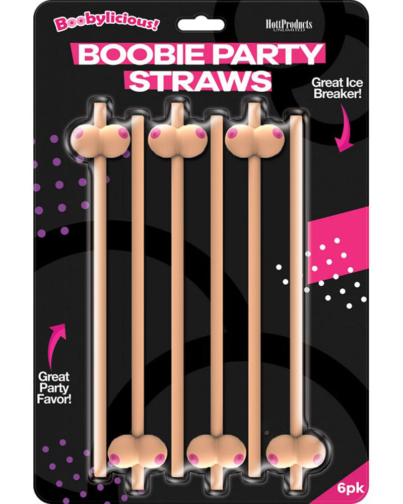 "Boobie Straws 6 Pk - Flesh Color HTP3258"