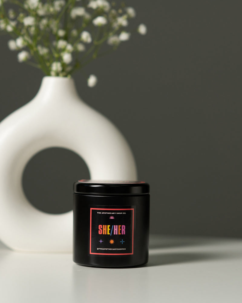 "Gender Fluid Candle - She/her 4 Oz - Ocean Tide GFL-3565"
