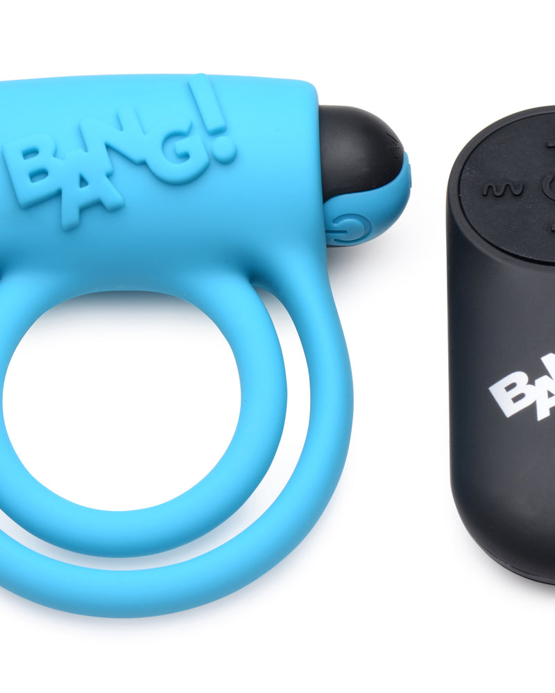 "Bang - Silicone Cockring and Bullet With Remote Control - Blue BNG-AG572-BLU"