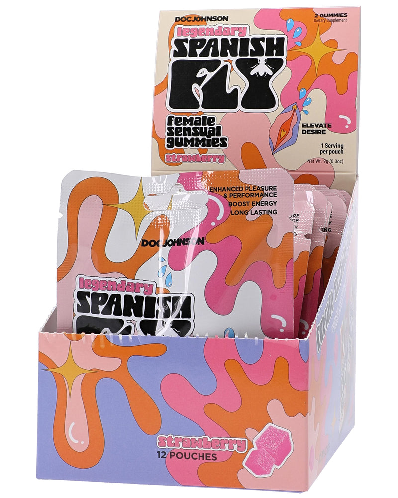 Spanish Fly - Female Sex Gummies - 12 Pack - 2 Pcs Per Pack - Strawberry