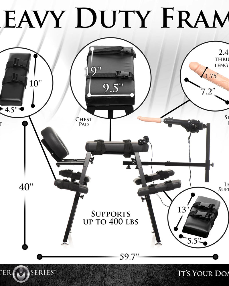 "Obedience Bench With Sex Machine - Black MS-AH298"