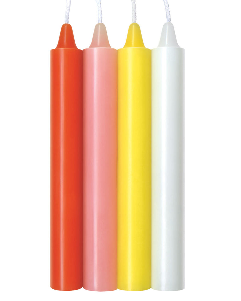 The 9's Make Me Melt Sensual Warm-Drip Candles 4 Pack - Pastel