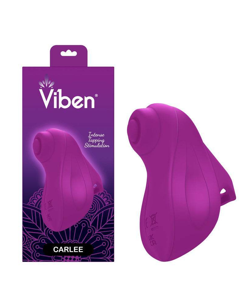 (Presale Only) - Carlee - Berry - Powerful Tapping Finger Vibe With Comfort Grip Ring - Tez N Plz