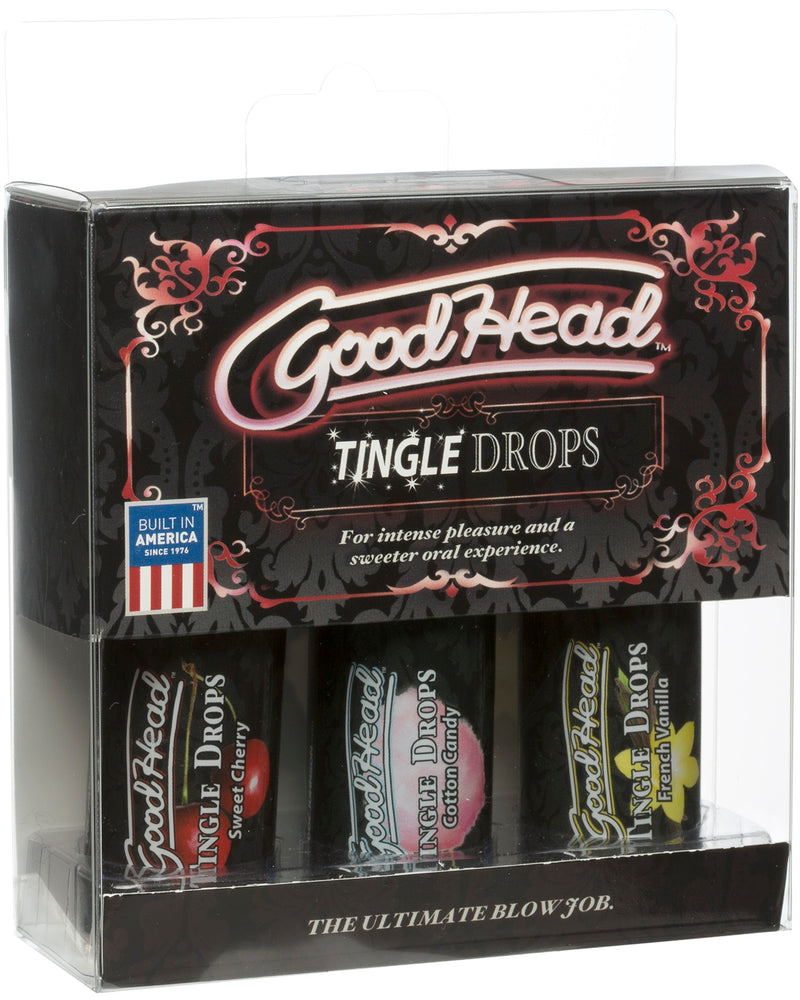 Goodhead - Tingle Drops- 3-Pack - French Vanilla, Cotton Candy, Sweet Cherry