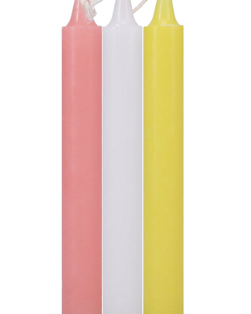 Japanese Drip Candles - 3 Pack - Pink, White, Yellow