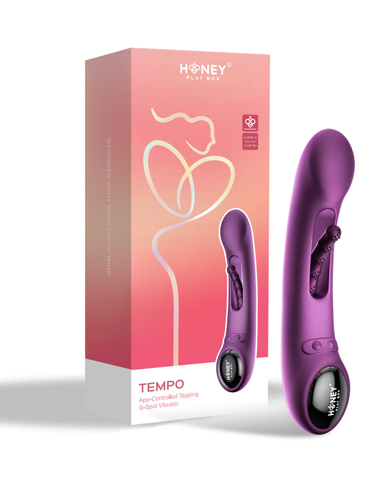Tempo App-Controlled Tapping G-Spot Vibrator - Purple