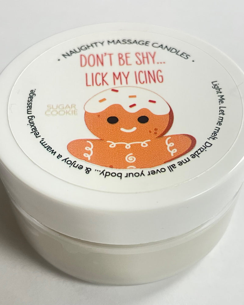 "Don't Be Shy Lick My Icing Massage Candle - Sugar Cookie 1.7 Oz KS14310"