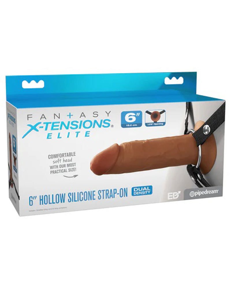 "Fantasy X-Tensions Elite 6 Silicone Hollow Strap Dual Density Brown PD4158-29"