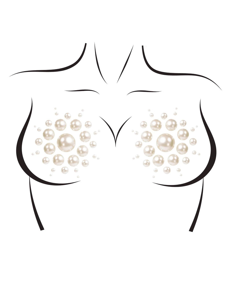 "Isla Pearl Nipple Covers - White LA-NIPPLE016"