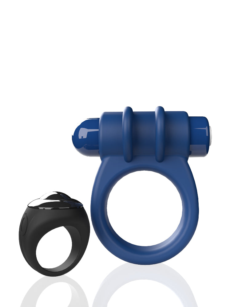 Screaming O Remote Controlled Switch Vibrating Ring - Blue