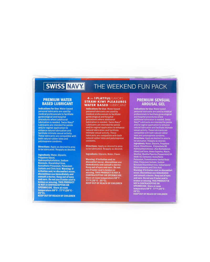 Swiss Navy Weekend Fun Pack 3-1oz