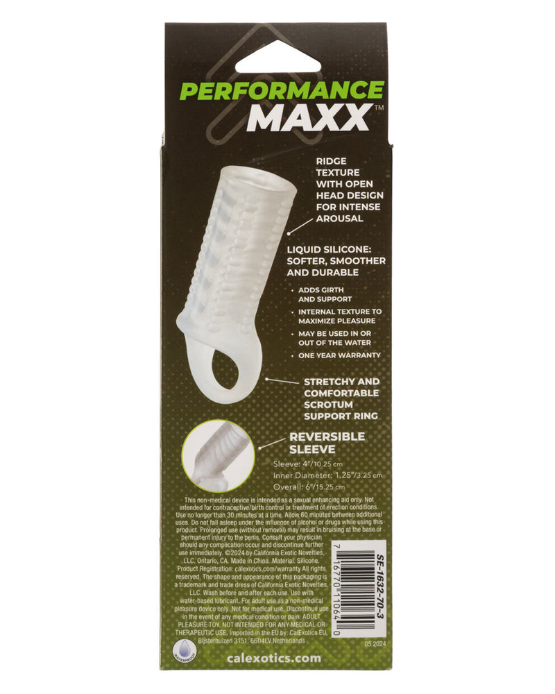 Performance Maxx Liquid Silicone Reversible Sleeve - Clear