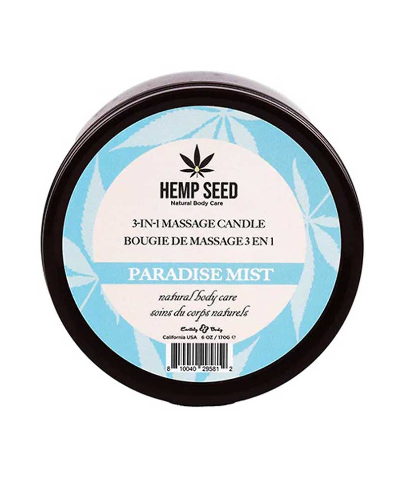 "Hemp Seed 3-in-1 Massage Candle - Paradise Mist 6 Oz EB-HSCS023A"