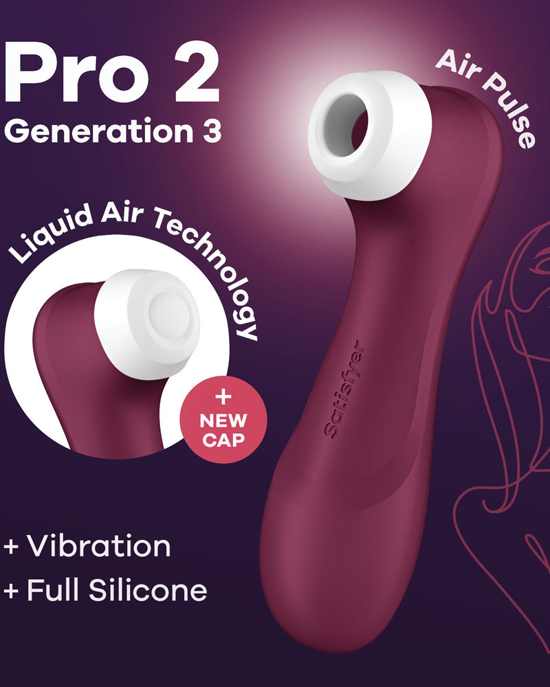 "Satisfyer Pro 2 Generation 3 Liquid Air Technology - Red Wine SAT-J2018-U2-9A-1"