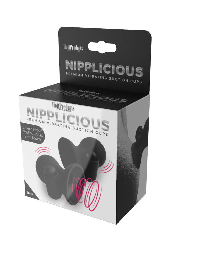 "Nipplicious - Vibrating Nipple Suction Cups - Black HTP3331"