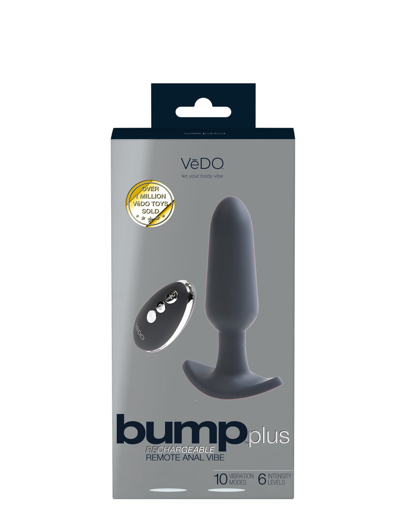 Bump Plus - Rechargeable Remote Control Anal Vibe - Just Black