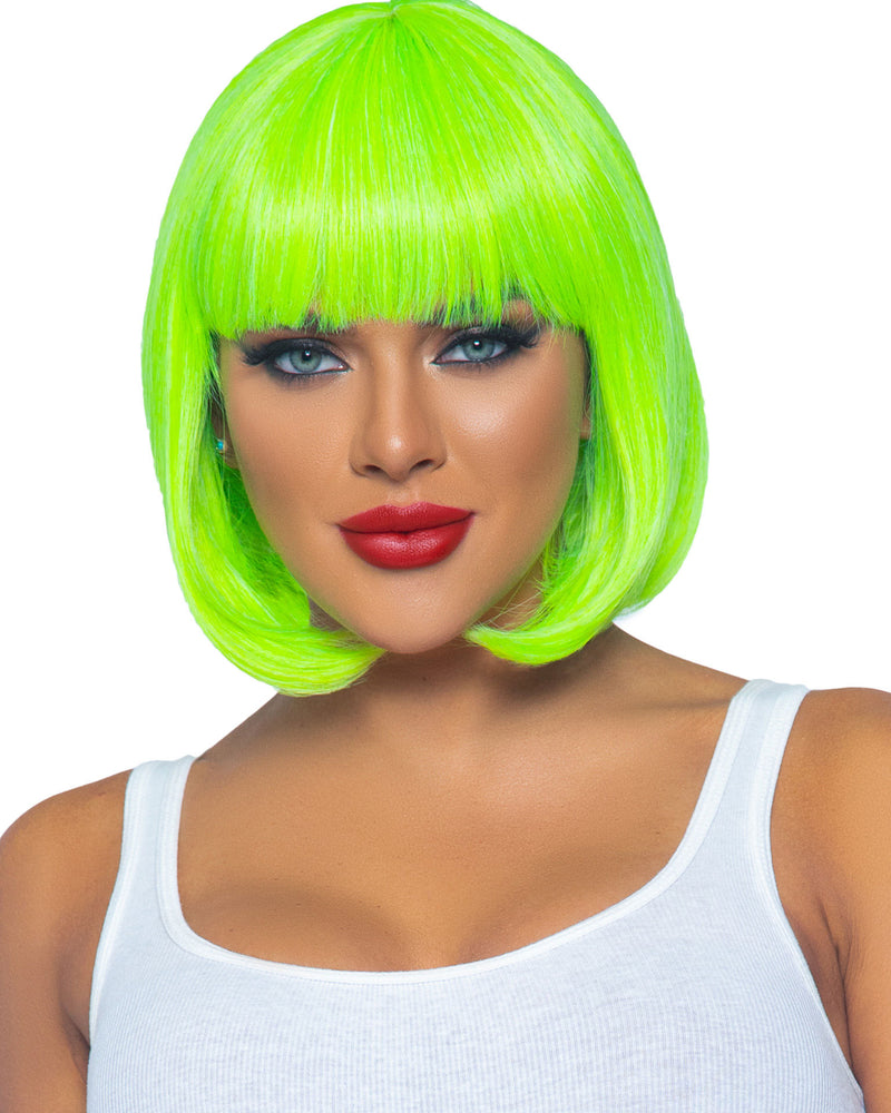 12 Inch Short Bob Wig - Neon Green