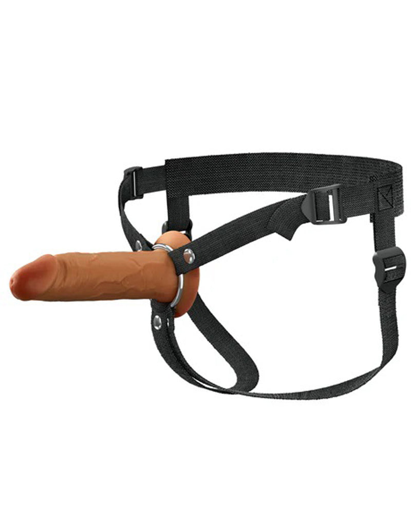 Fantasy X-Tensions Elite 6" Silicone Hollow Strap Dual Density Brown