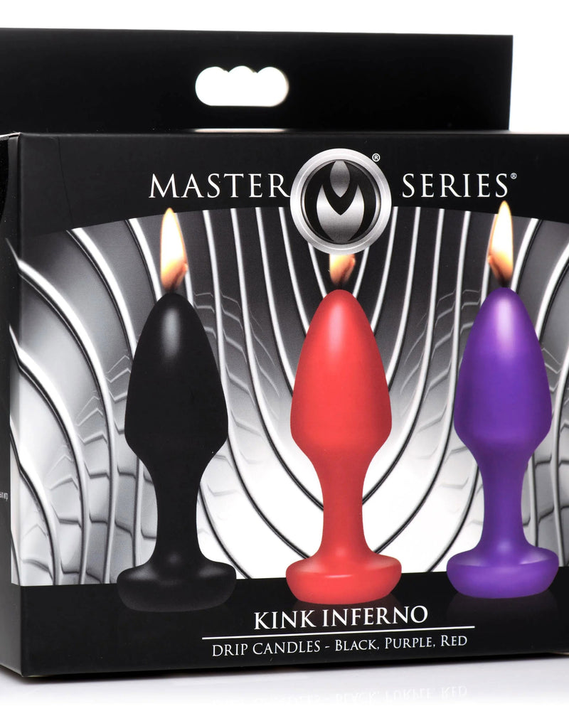 "Kink Inferno Drip Candles - Black, Purple, Red MS-AH131"