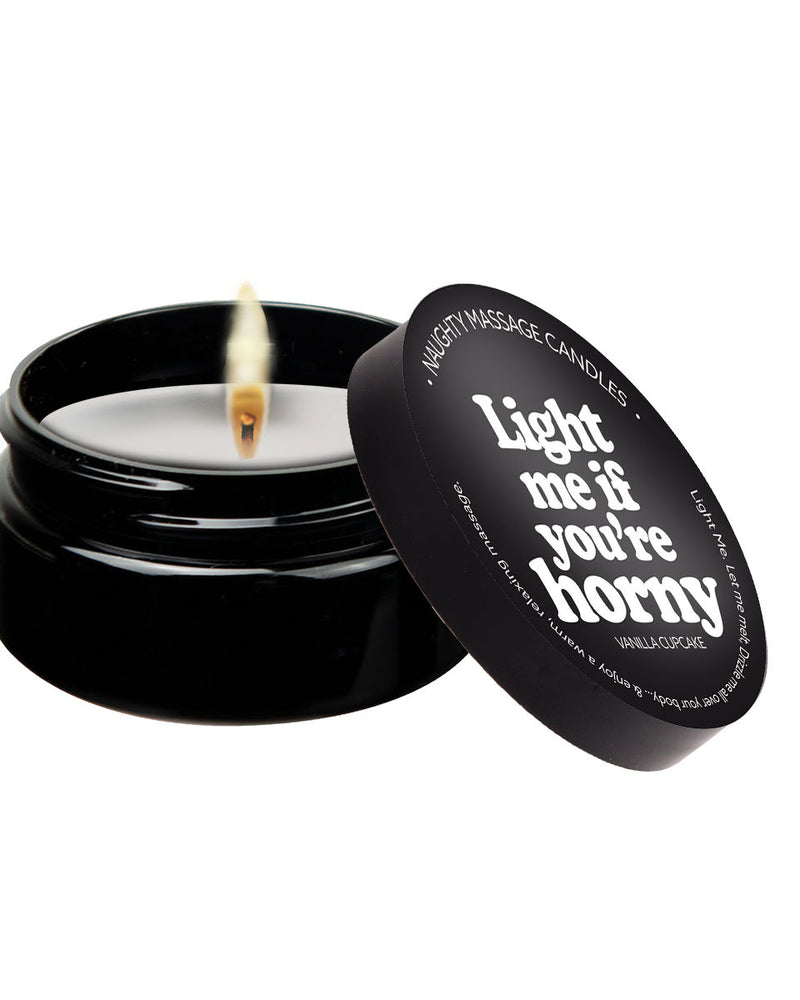 "Light Me if You're Horny - Massage Candle - 2 Oz - Vanilla KS14302"