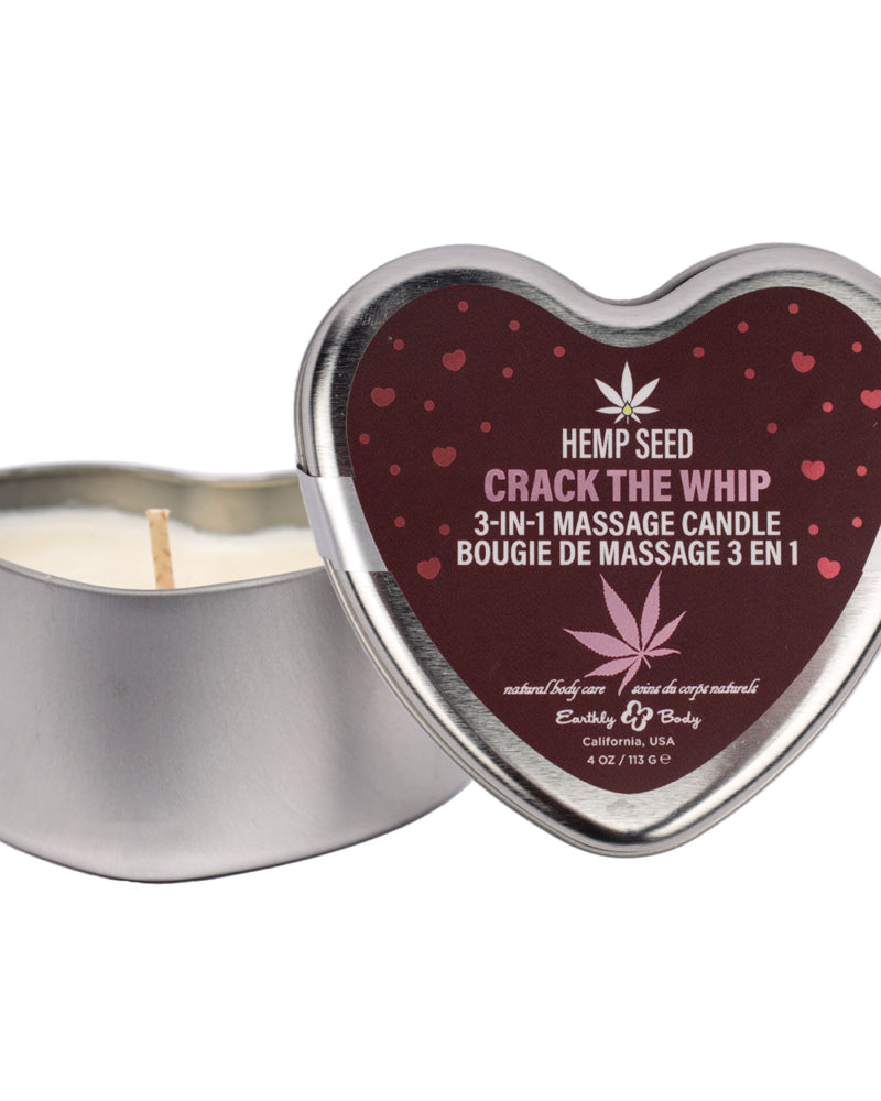 Hemp Seed 3 in 1 Massage Candle Crack the Whip 4.7oz