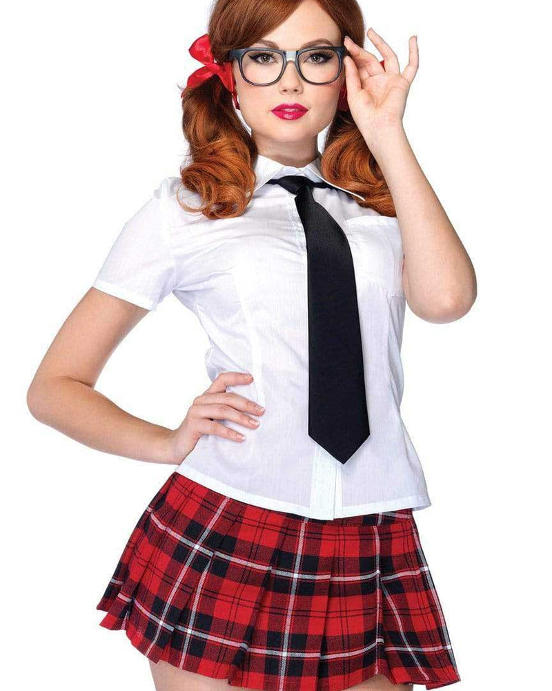 Private School Sweetie Costume - Medium - White / Red