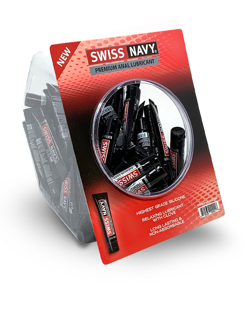 "Swiss Navy Premium Silicone Anal Lubricant -100 Count Bowl - 10ml Bottles MD-SNAL10ML100"